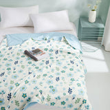 Summer Washable Silk Cooling  Blanket with Flower Pattern