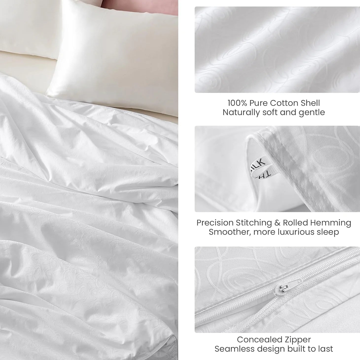 Luxury Double Cocoon Silk Filled Comforter All Season Duvet