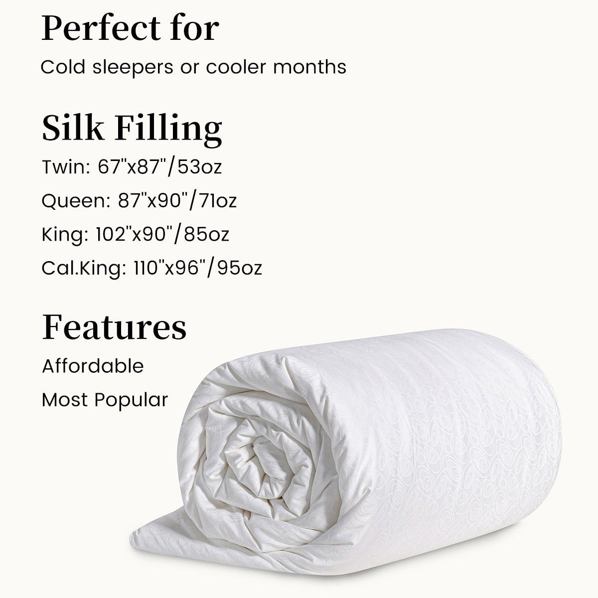 Winter Mulberry Silk Filled Comforter
