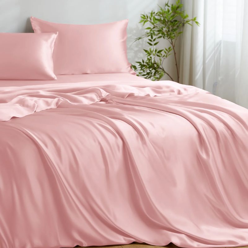 Pink Silk Sheet in All Size