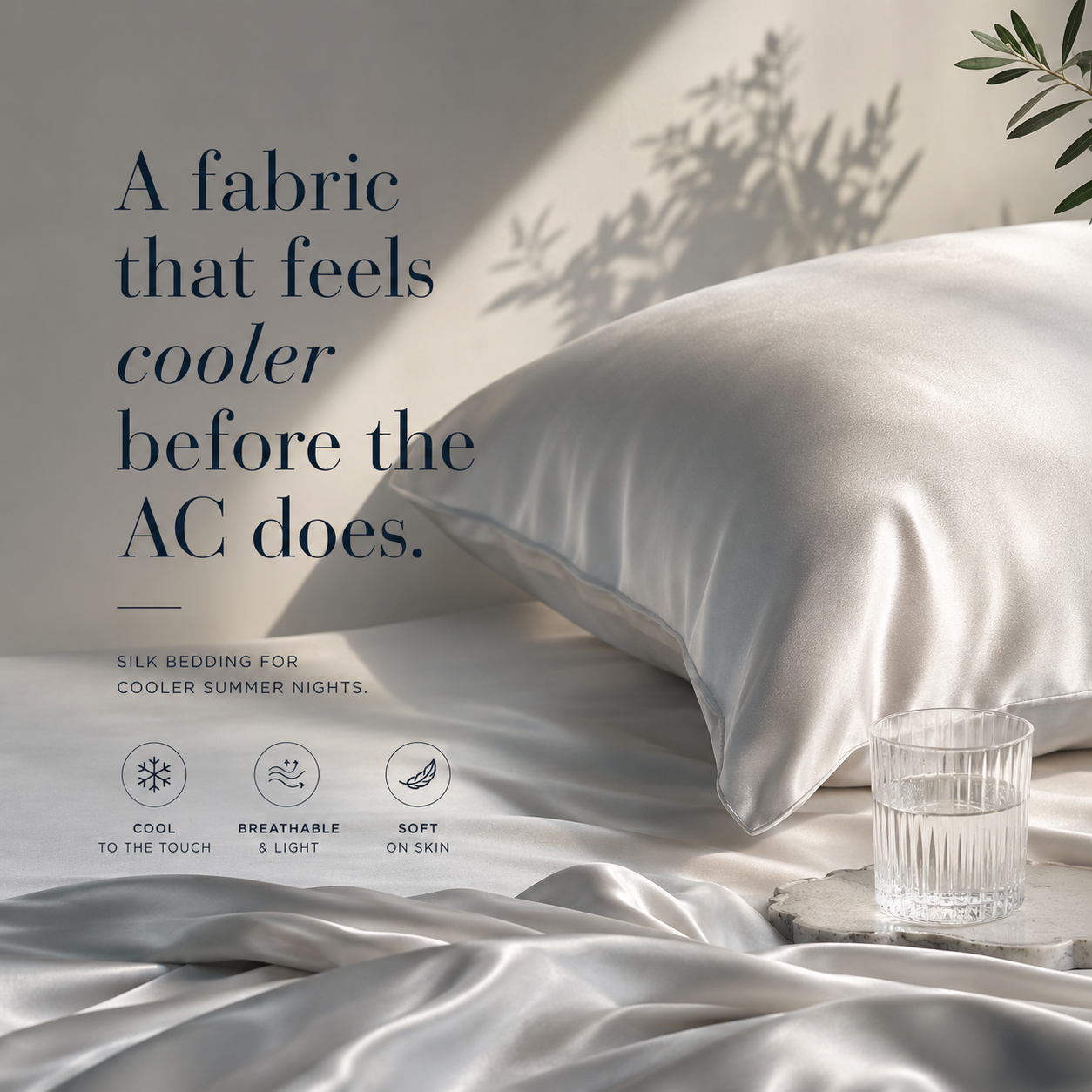 A fabric that feels cool before the AC does.
