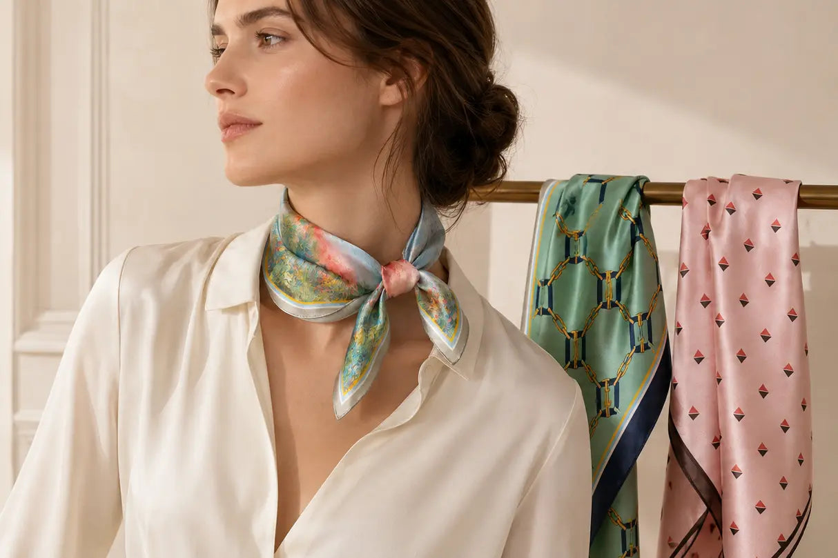 100% Mulberry Silk Scarves