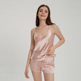Pink Washable Silk Camisole Set