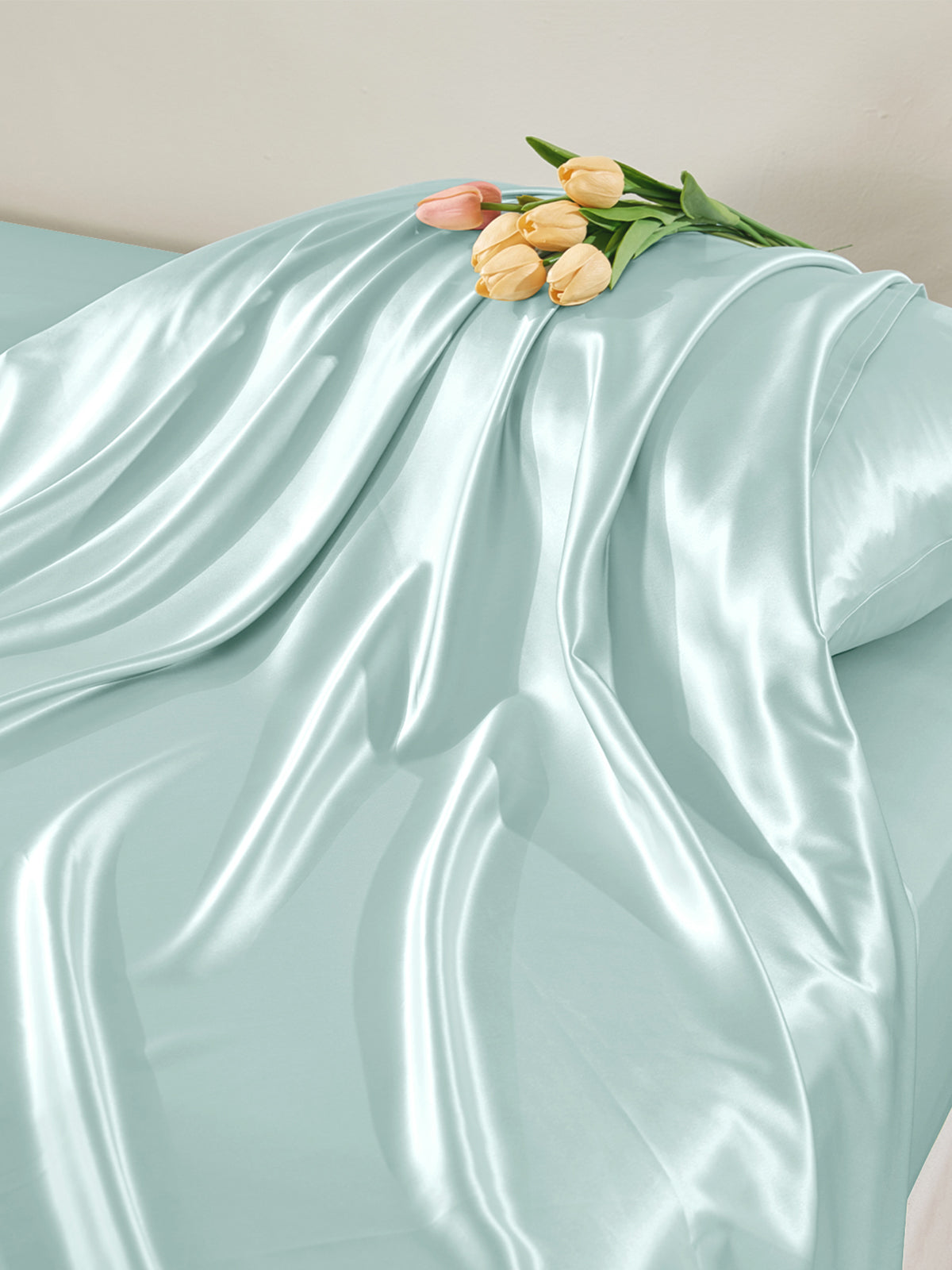 25 Momme Blue 100 Silk Sheet Set