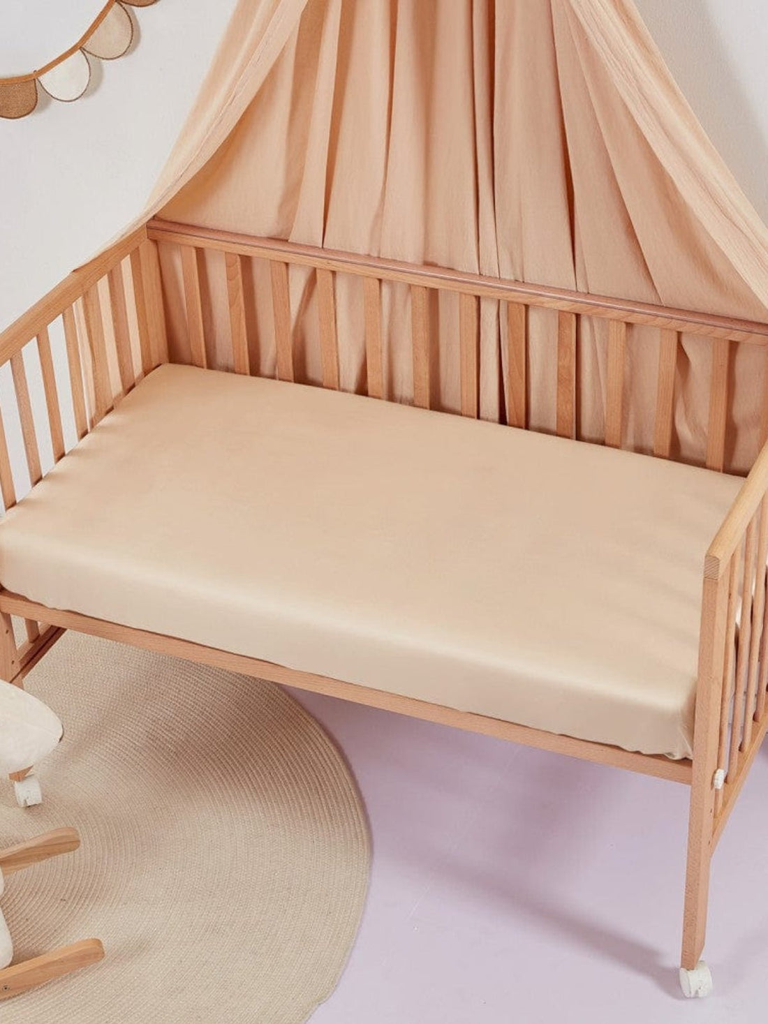 19 Momme Crib Silk Fitted Sheet - THXSILKW01W24604X