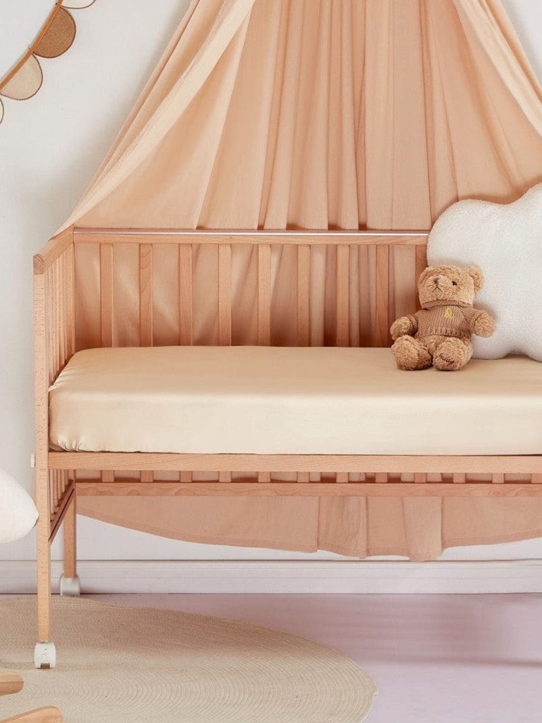 19 Momme Crib Silk Fitted Sheet - THXSILKW01W24604X