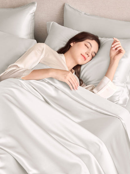 19 Momme Silk Sheet Set with Sham Pillowcases - THXSILKW01W21407F