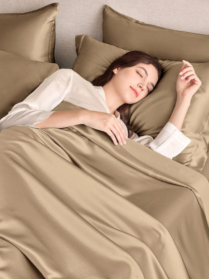 19 Momme Silk Sheet Set with Sham Pillowcases - THXSILK850554B15857