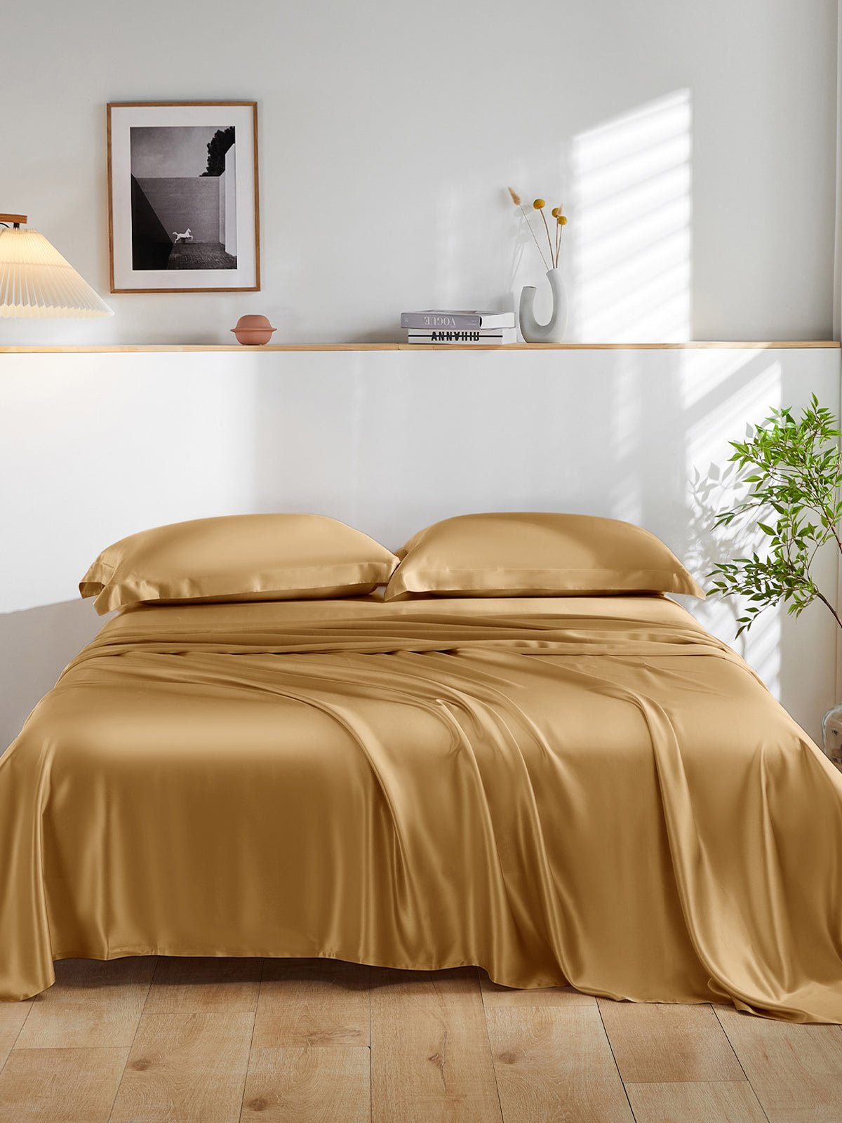 19 Momme Silk Sheet Set with Sham Pillowcases - THXSILKW01W08407F
