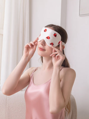 Soft Silk Strawberry Sleep Eye Mask