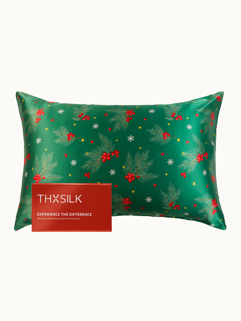 Christmas 22 Momme Pure Silk Pillowcase