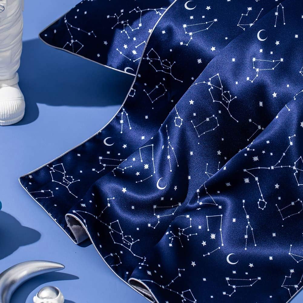 Zodiac Soft Silk Pillowcase &amp; Eye Mask Set