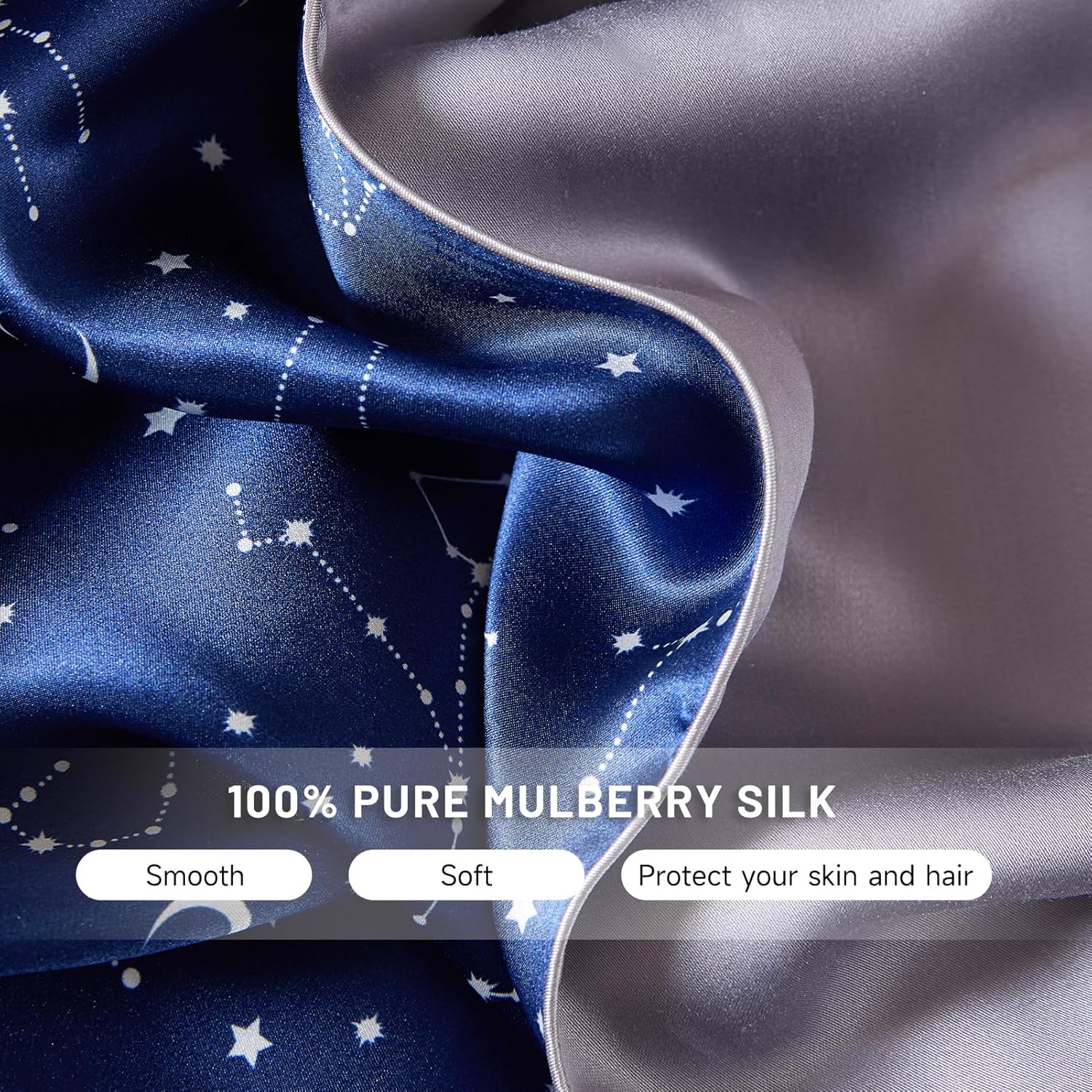Zodiac Soft Silk Pillowcase &amp; Eye Mask Set
