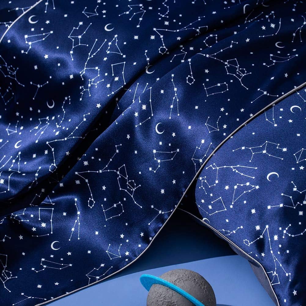 Zodiac Soft Silk Pillowcase &amp; Eye Mask Set