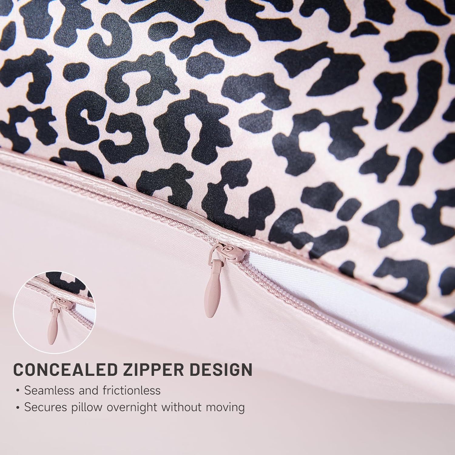 Leopard Soft Silk Pillowcase &amp; Eye Mask Set