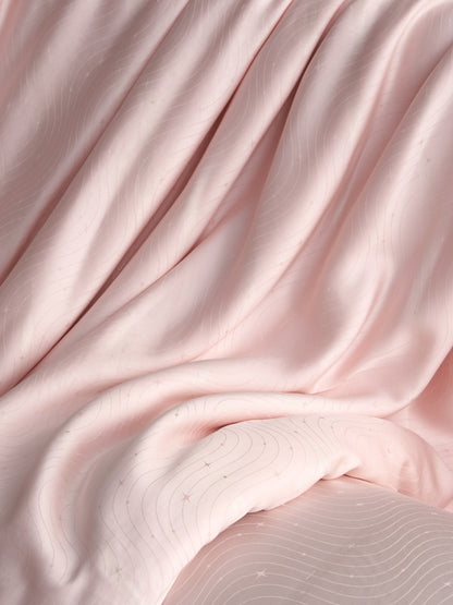 Pink silk comforter