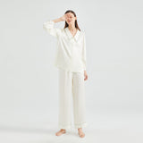 White Women's Silk Pajamas Set