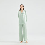 Green Women's Silk Pajamas Set