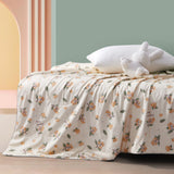 Summer Washable Silk Blankets with Floral Pattern