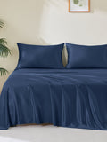 25 Momme Dark Navy Silk Sheet Set