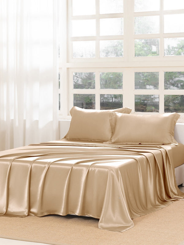 22 Momme Silk Sheet Set with Sham Pillowcases