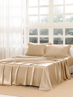 Premium Silk Sheet Set with Shams