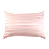 Simple Stripe Pink Silk Pillowcase