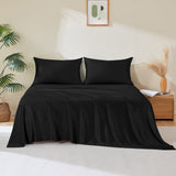 25 Momme Black Silk Bed Sheet Set