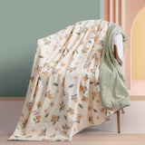 Summer Washable Silk Blankets with Floral Pattern