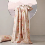 Floral Silk Cooling Blanket With Silk Cover