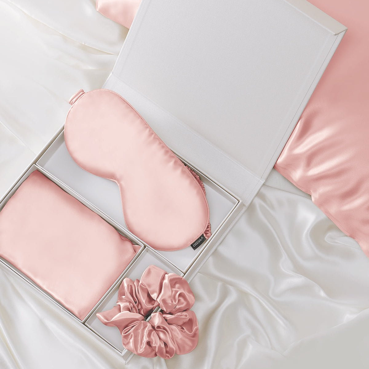 Luxury Silk Pillowcase Sleep Set