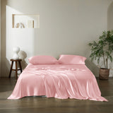 22 Mommme Pink Silk Bedsheets Set