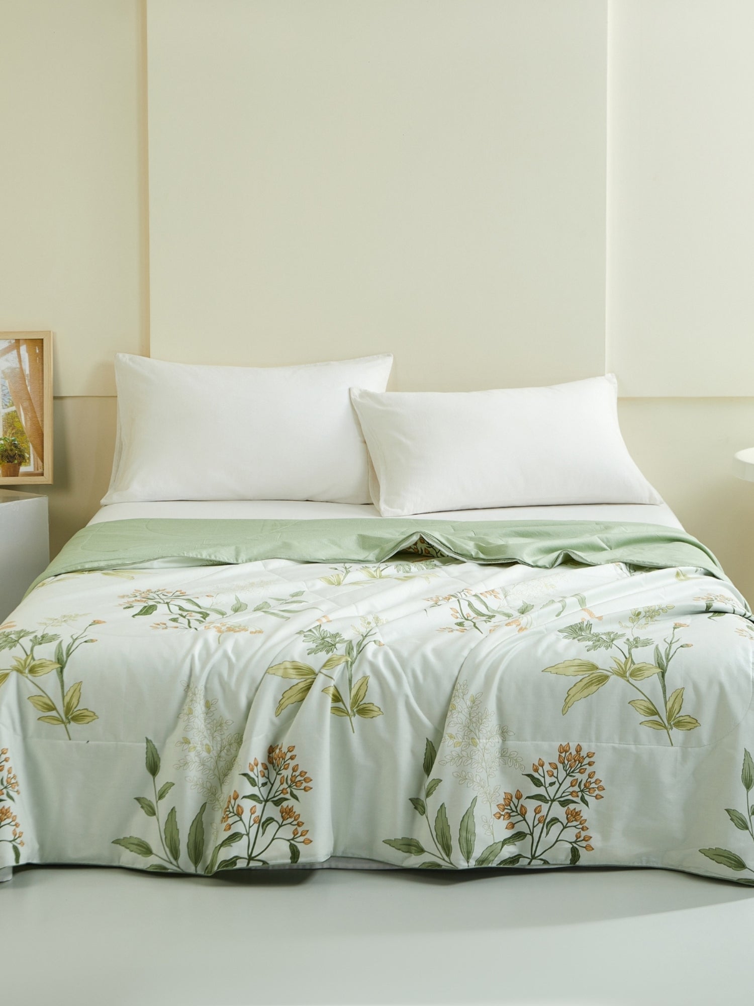 Light Green Summer Washable Silk Blanket