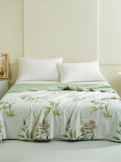 Light Green Summer Washable Silk Blanket