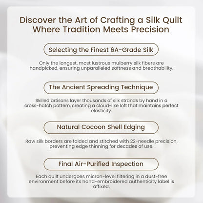 Luxury Double Cocoon Silk Filled Comforter All Season Duvet