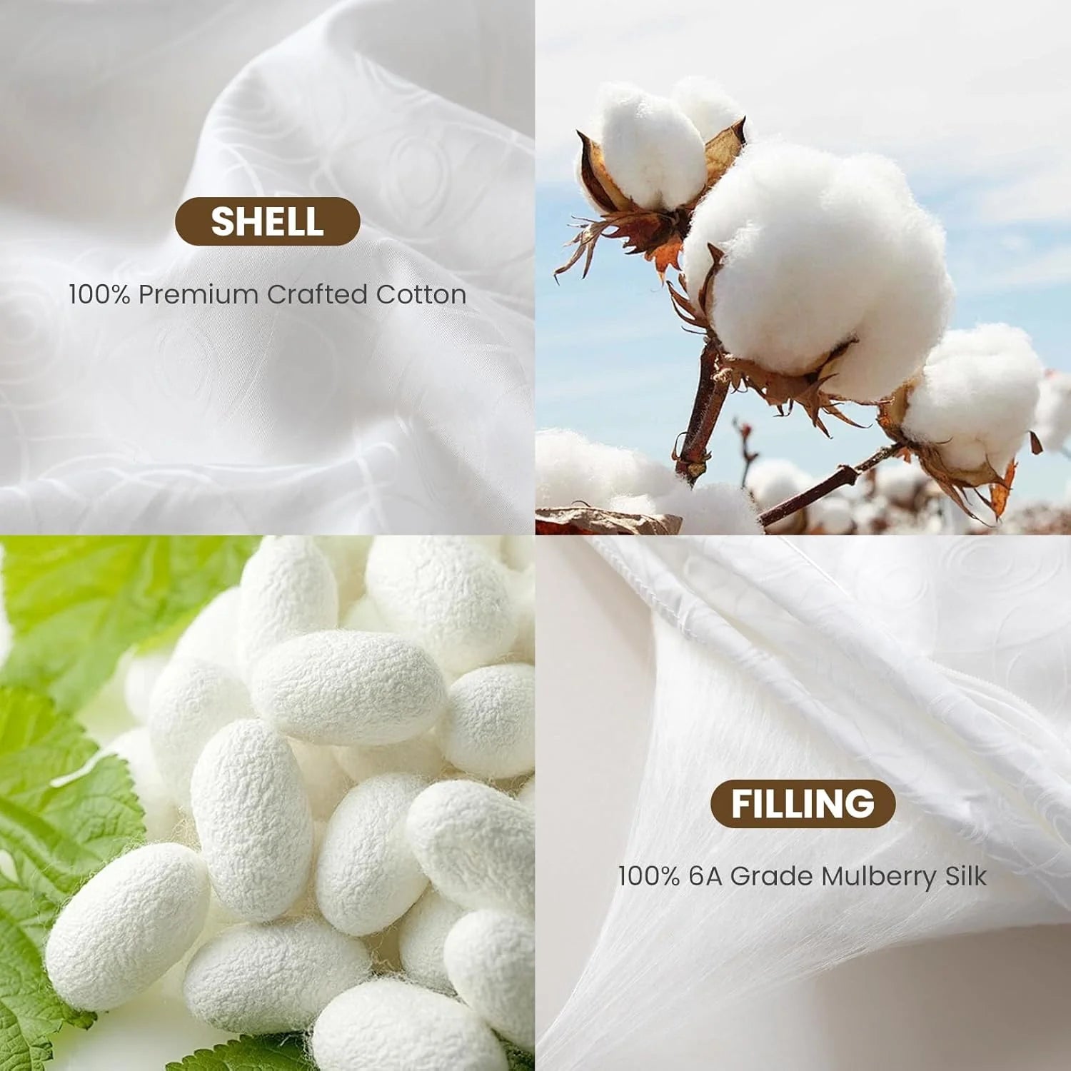 Luxury Double Cocoon Silk Filled Comforter All Season Duvet