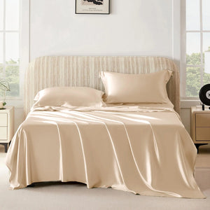 Classic Silk Sheet Set with Flange Pillowcases