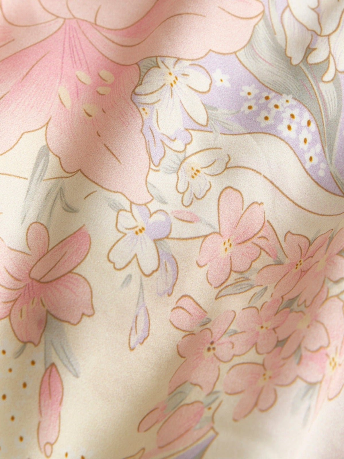 Floral Print Silk Cooling Blanket Filled with 100% Mulberry Silk - THXSILK6956010010901