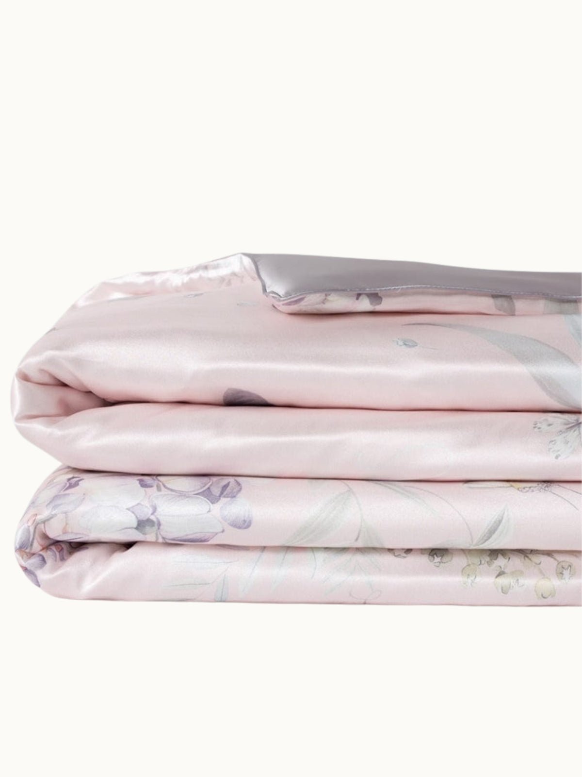 Floral Print Silk Cooling Blanket Filled with 100% Mulberry Silk - THXSILK6956010004153