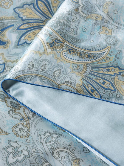 Floral Print Silk Cooling Blanket Filled with 100% Mulberry Silk - THXSILK151825642803