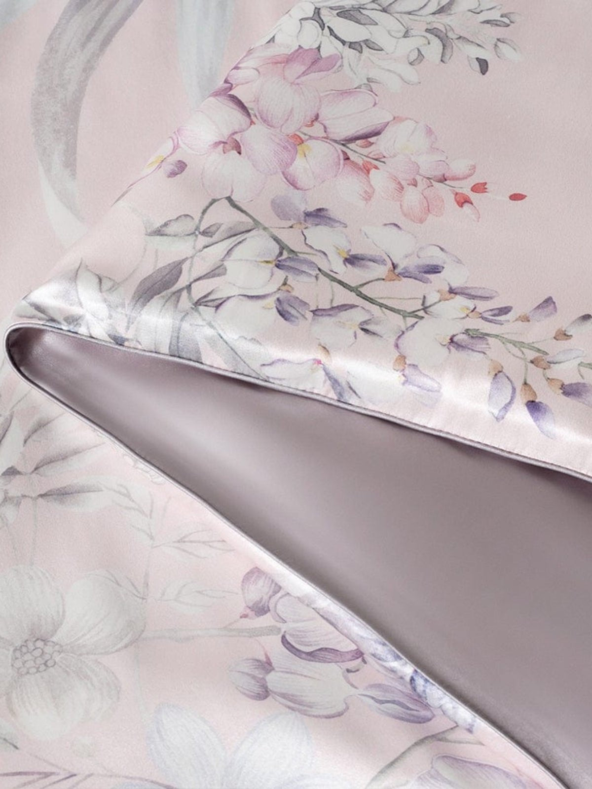 Floral Print Silk Cooling Blanket Filled with 100% Mulberry Silk - THXSILK6956010004153