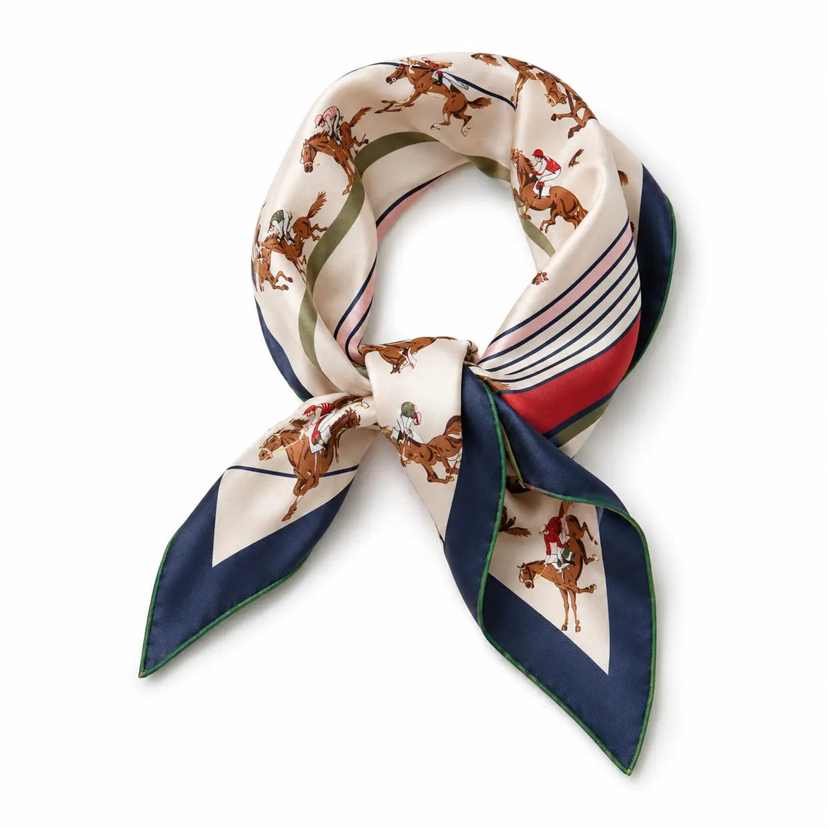 Printed Silk Twill Small Square Scarf