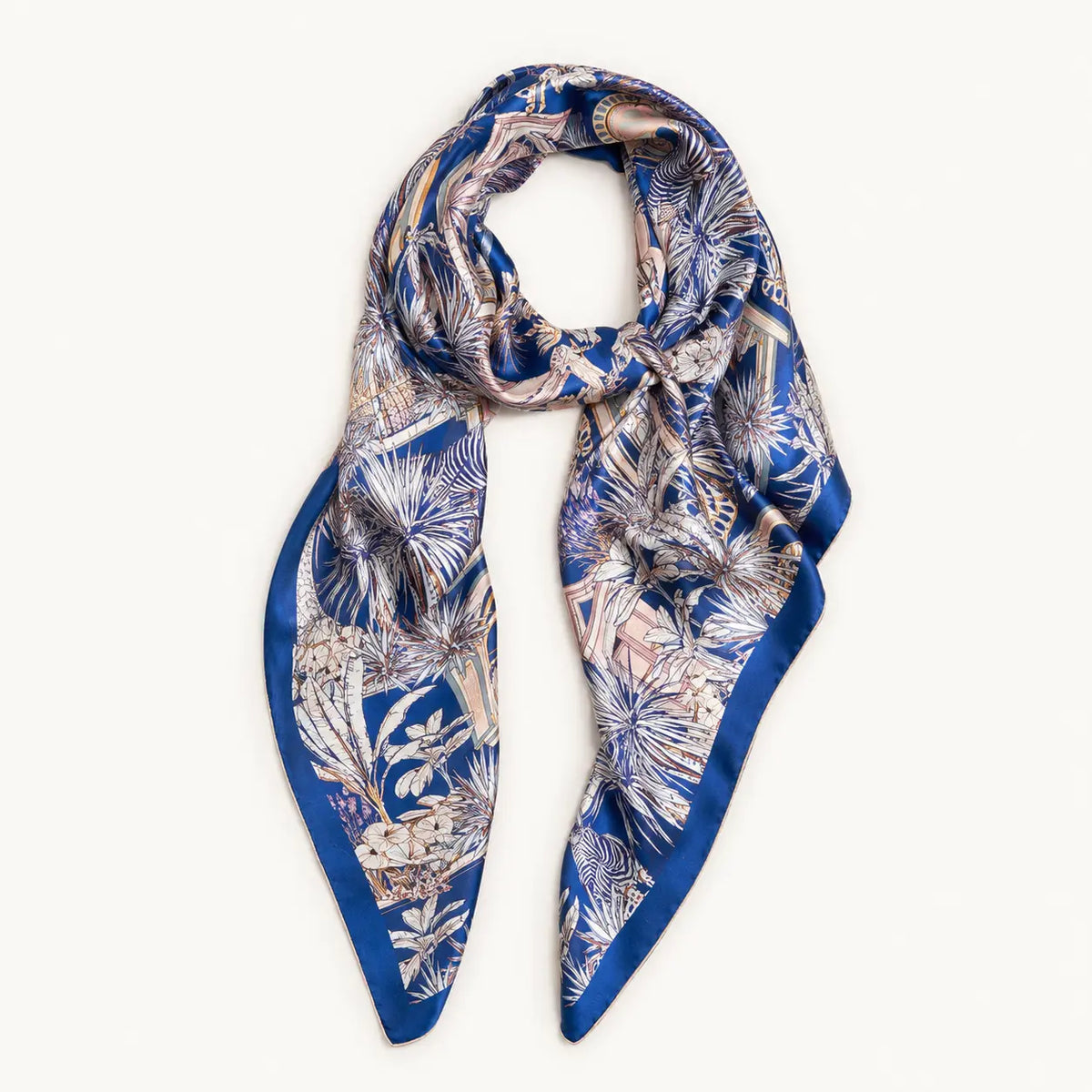 Jungle Reverie Mulberry Silk Square Scarf
