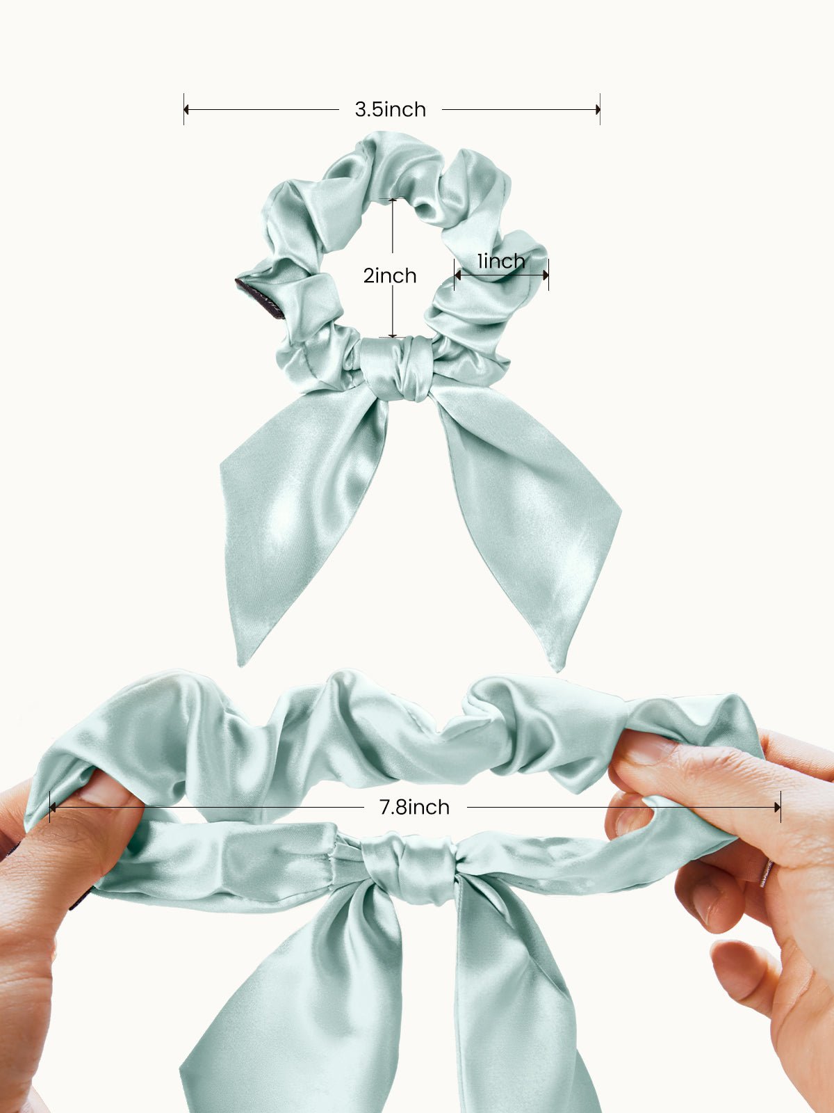 Midi Silk Bow Hair Scrunchies Set (3 Pack ) - THXSILKHDJZ002