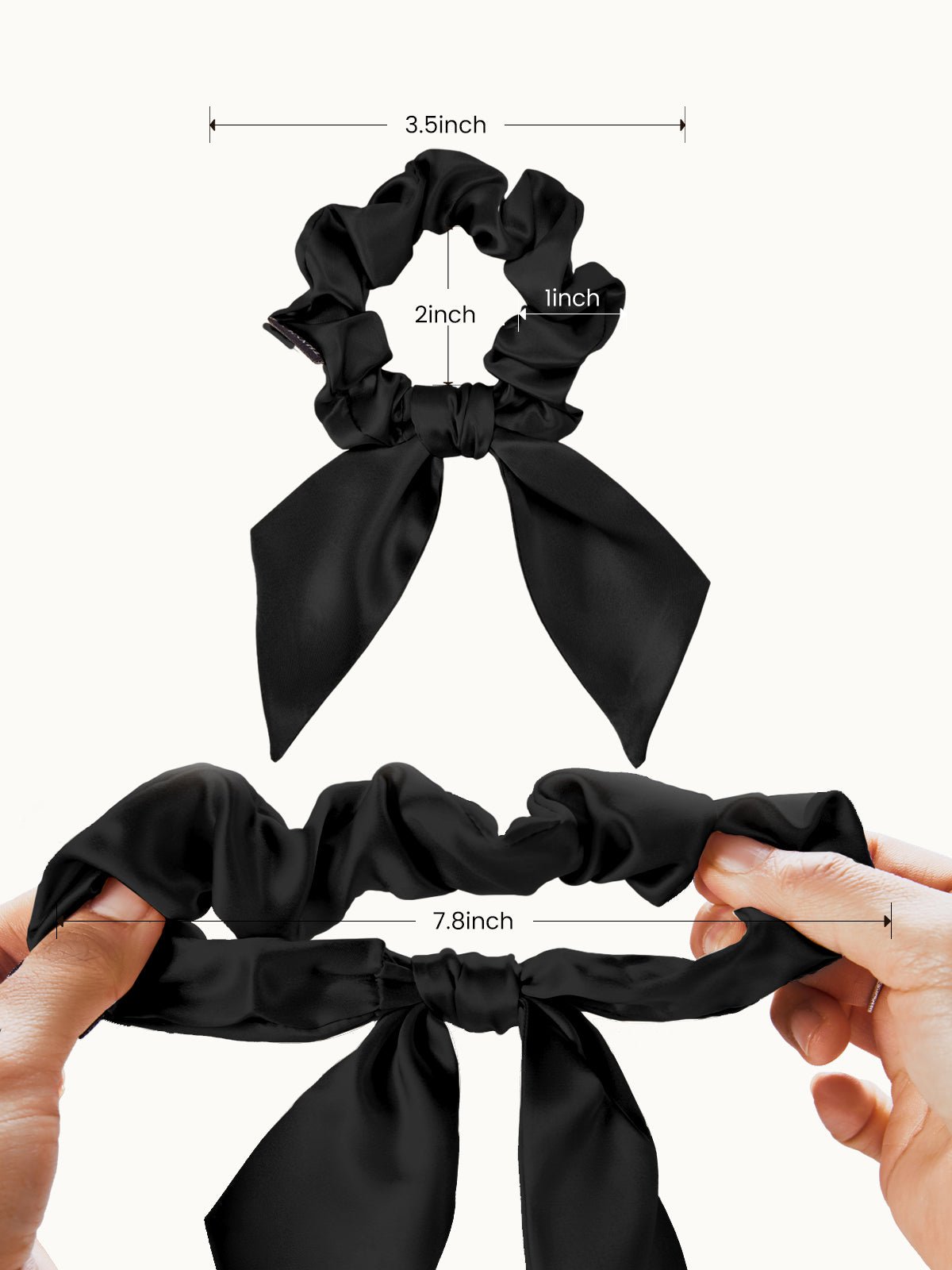 Midi Silk Bow Hair Scrunchies Set (3 Pack ) - THXSILKHDJZ001