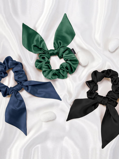 Midi Silk Bow Hair Scrunchies Set (3 Pack ) - THXSILKHDJZ001