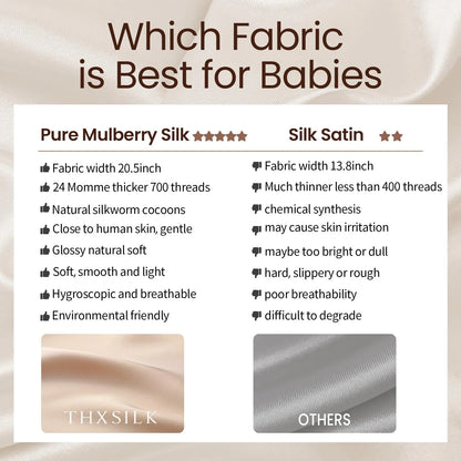 Pure Mulberry Silk Sleeve for Crib &amp; Bassinet