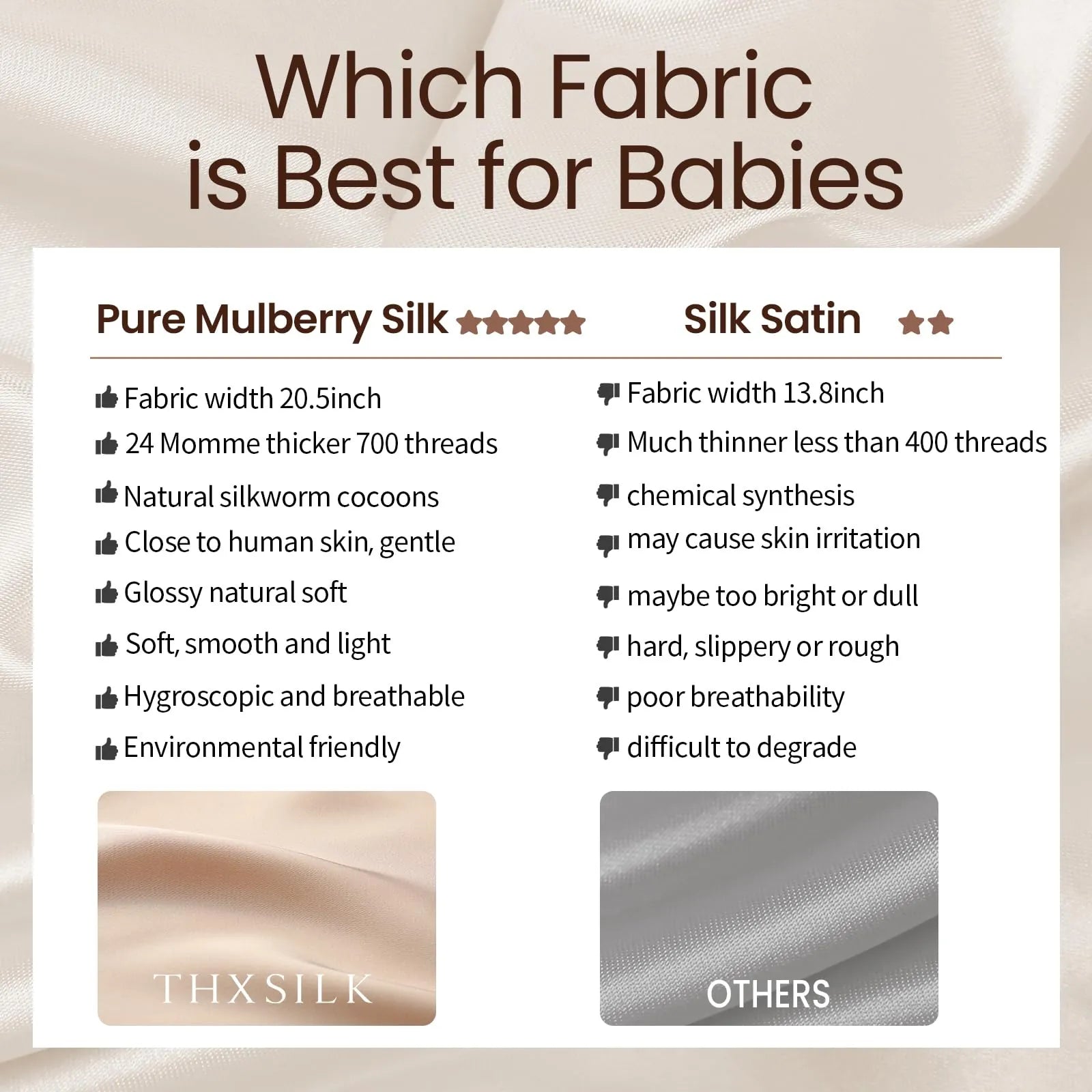 Pure Mulberry Silk Sleeve for Crib &amp; Bassinet