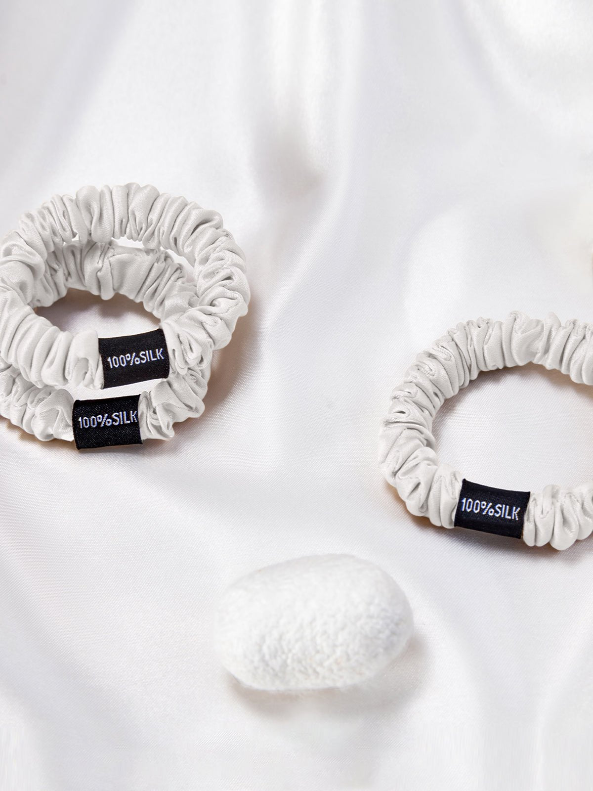 Skinny Silk Scrunchies Set (3 Pack) - THXSILK955881700398
