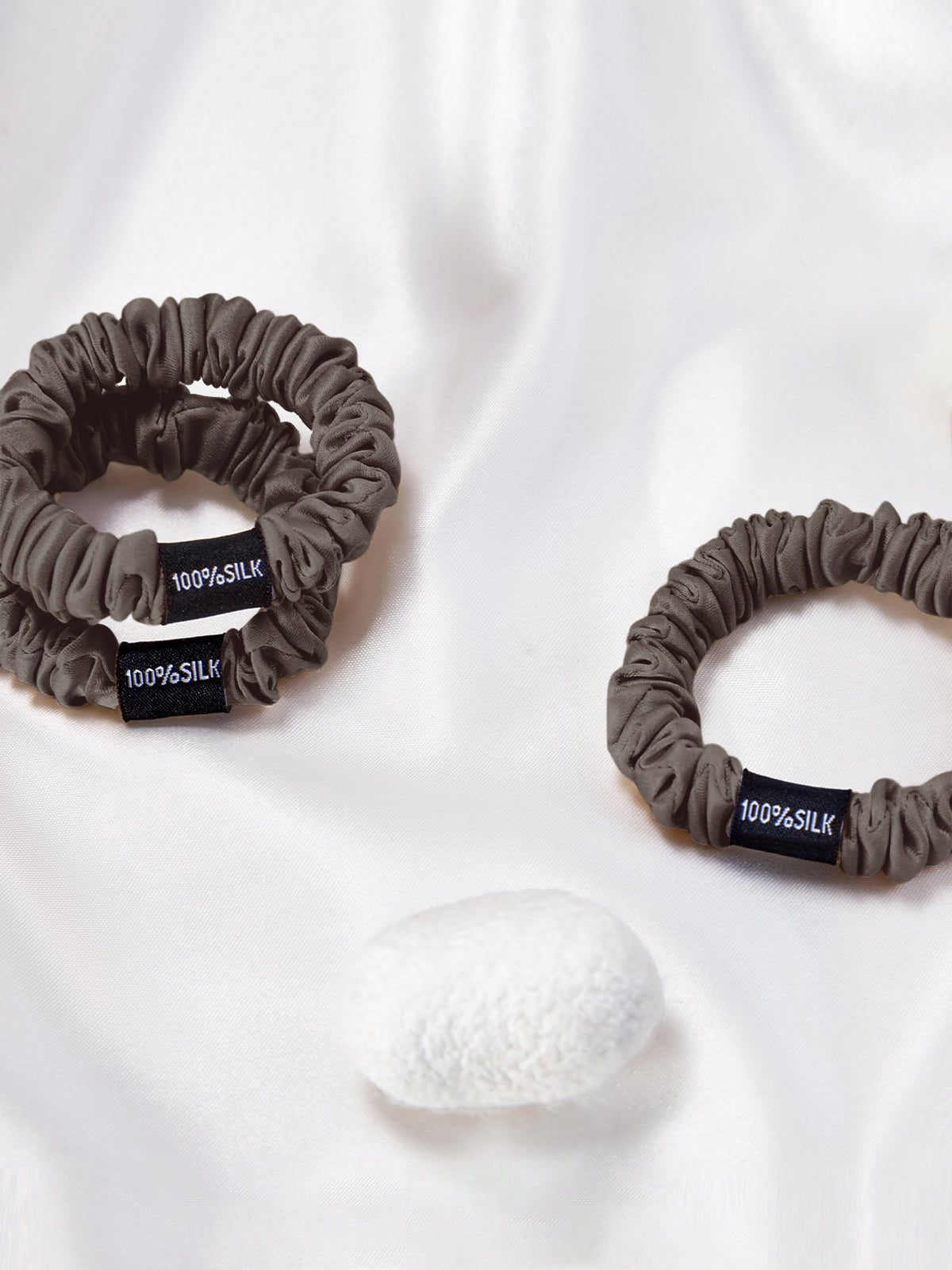 Skinny Silk Scrunchies Set (3 Pack) - THXSILK955881702498